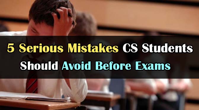 Mistakes CS Students Should Avoid