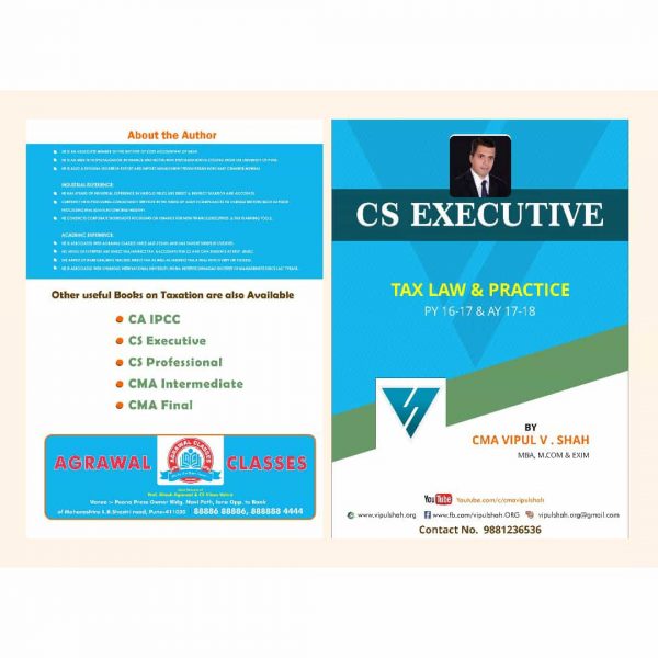 CS Executive Tax Laws by CMA Vipul Shah