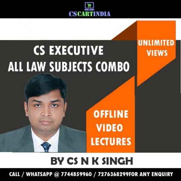 CS Executive CS N K Singh Video Lectures (All Law Subjects)