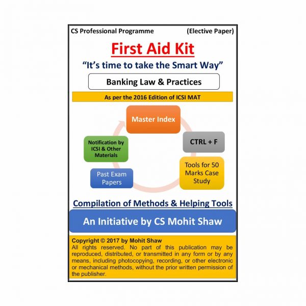 Banking Law and Practice - FIRST AID KIT by CS Mohit Shaw (2016 Edition)