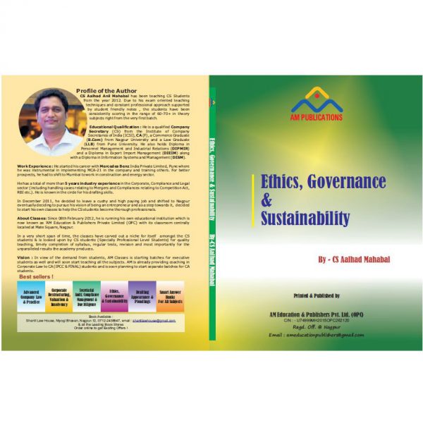 Ethics, Governance and Sustainability BY CS AALHAD MAHABAL