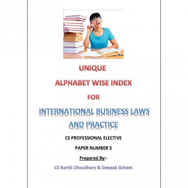 International Business Laws and Practices - Alphabet wise index (July 2015 Edition)