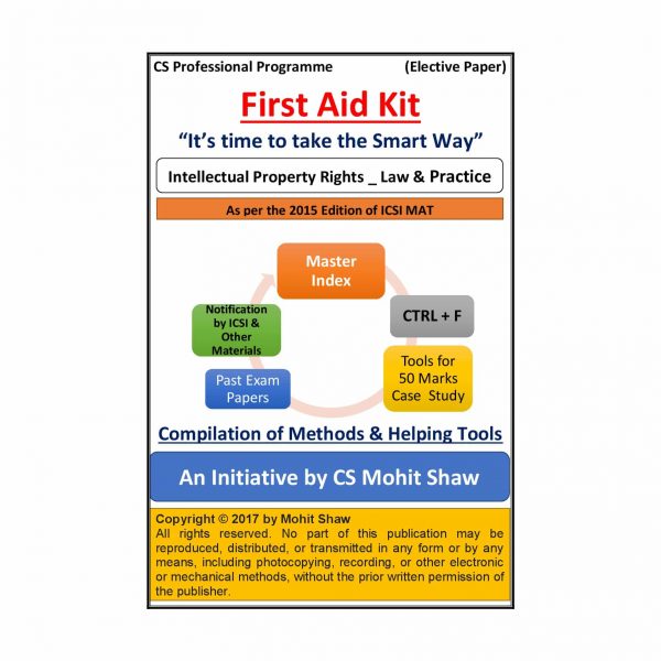 Intellectual Property Rights-Law and Practice - FIRST AID KIT by CS Mohit Shaw (July 2015 Edition)