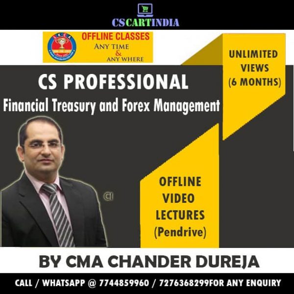 CS Professional FTFM Video Lectures by CMA Chander Dureja