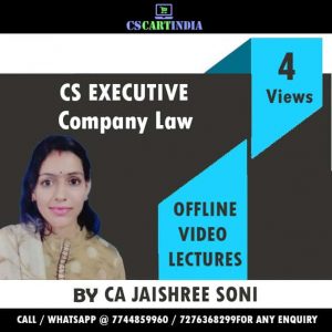 CS Executive Company Law Video Lectures by CA Jaishree Soni