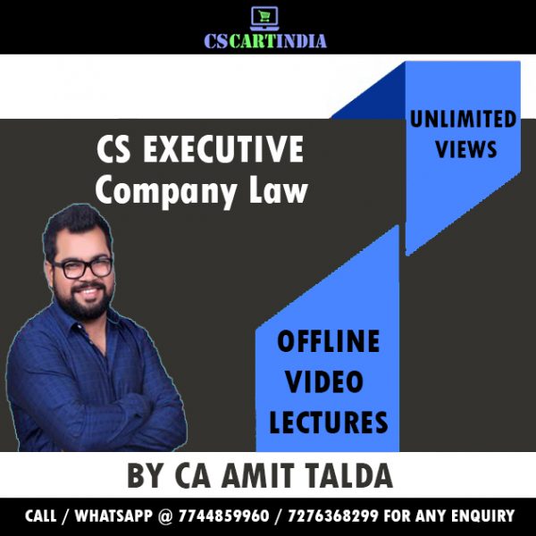New Syllabus Company Law Video Lectures by CA Amit Talda