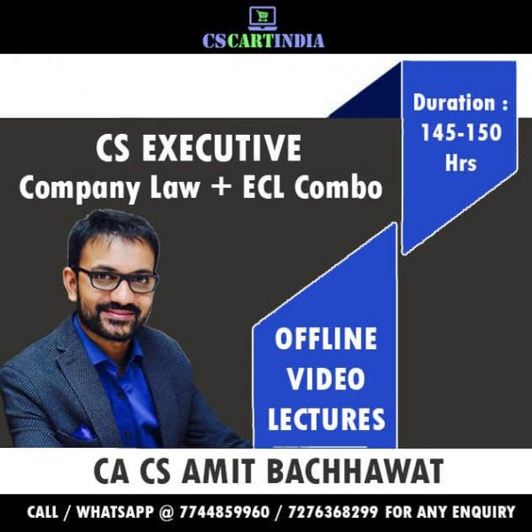 Amit Bachhawat CS Executive Company Law ECL Video Lectures