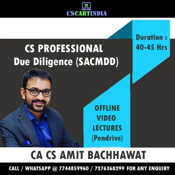 Amit Bachhawat CS Professional Due Diligence Video Lectures