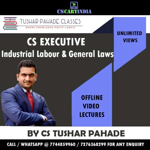 Tushar Pahade CS Executive ILGL Video Lectures