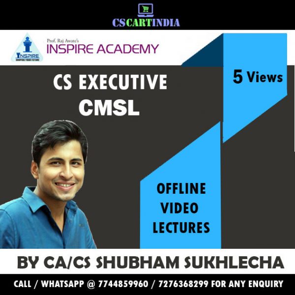 Shubham Sukhlecha CS Executive CMSL Video Lectures