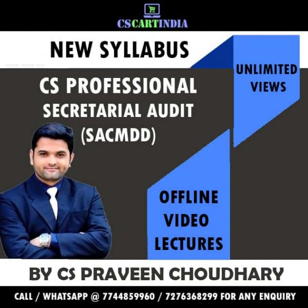 CS Praveen Choudhary CS Professional Secretarial Audit Video Lectures