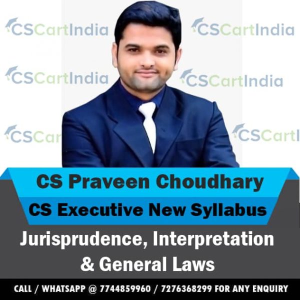 CS Praveen Choudhary CS Executive Jurisprudence Video Lectures