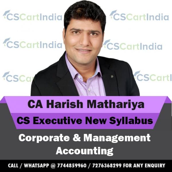Harish Mathariya CS Executive Corporate Management Accounting Video Lectures