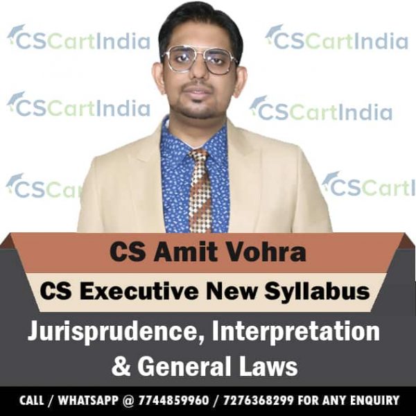 CS Amit Vohra CS Executive Jurisprudence Video Lectures ( JIGL )