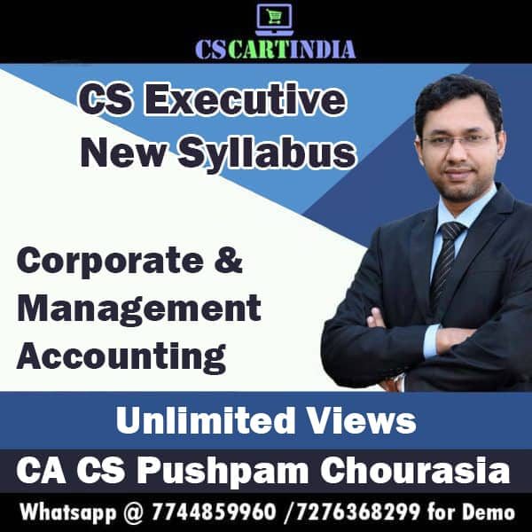 Pushpam Chourasia CS Executive Corporate Management Accounting Video Lectures