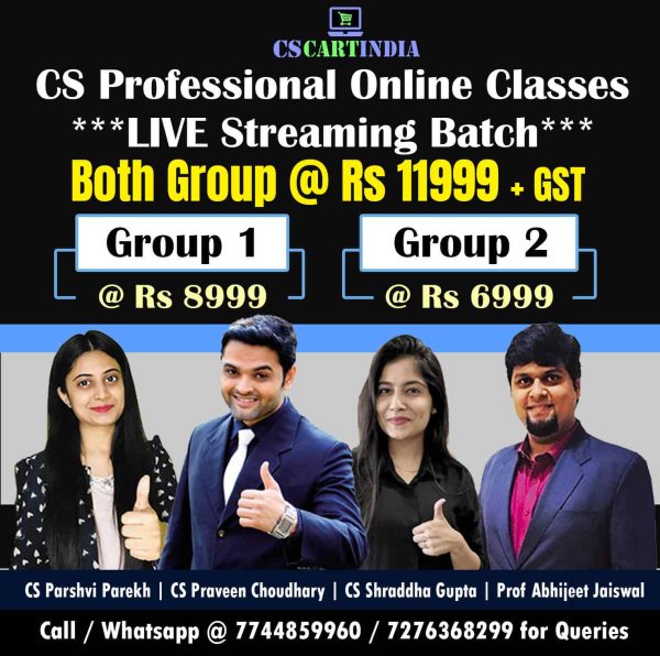 New Syllabus CS Professional Video Lectures Combo