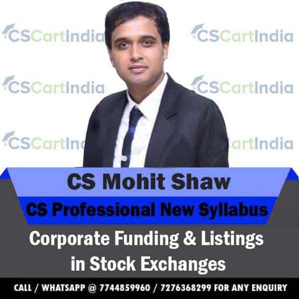 CS Professional Corporate Funding and Listings in Stock Exchanges Video Lectures