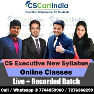 CS Executive New Syllabus Online Classes LIVE + Recorded Batch